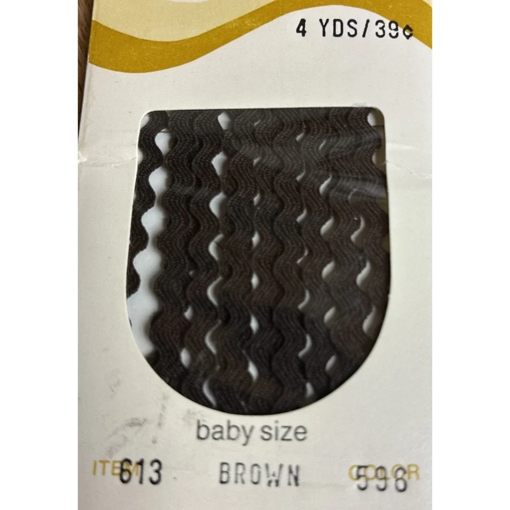 Talon Rick‎ Rack Baby Size Brown 4 Yards Polyester Vintage 1973 NEW